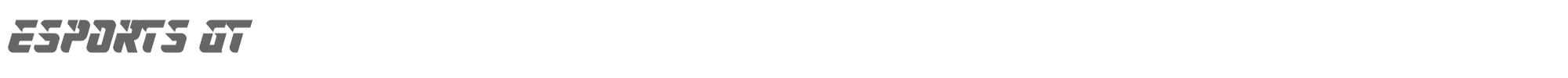Sample characters Esports GT Font
